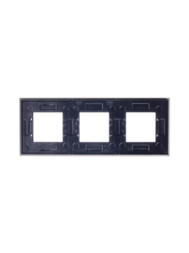 Рамка 3-постовая ABB Zenit стекло кофейное 2CLA227300N3701 Рамка 3-постовая ABB Zenit стекло кофейное 2CLA227300N3701