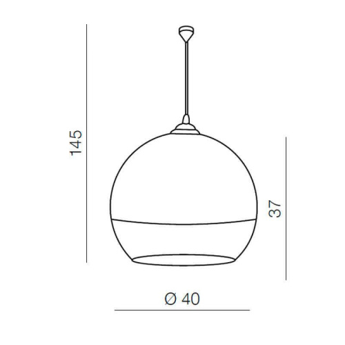 Подвесной светильник Azzardo Silver ball 40 AZ0734