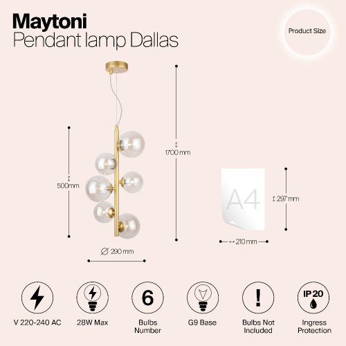 Подвесной светильник Maytoni MOD545PL-06G