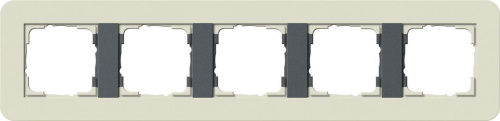 Рамка 5-постовая Gira E3 песочный/антрацит 0215427