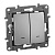 Переключатель двухклавишный Legrand Etika с подсветкой 10A 250V алюминий 672416