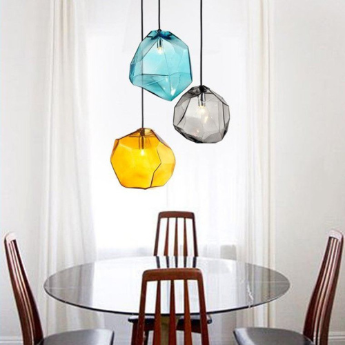 Подвесной Светильник Color Ice Cube Pendant Jevio 1 Янтарный By Imperiumloft