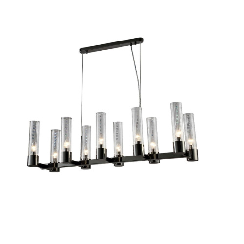 Подвесная люстра Crystal Lux OTONO SP10 L980 BLACK CHROMIUM/TRANSPARENTE Подвесная люстра Crystal Lux OTONO SP10 L980 BLACK CHROMIUM/TRANSPARENTE