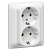 Розетка 2х2К+3 Legrand Galea Life 16A 250V с/з винтовой зажим белая 771030