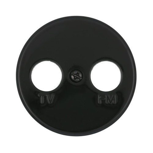 Накладка LK Studio розетки TV+FM, 2 отверстия (черный) Vintage 885208-1