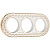 Рамка Werkel Antik Runda на 3 поста белое золото WL70-frame-03 4690389106538