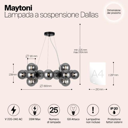 Подвесной светильник Maytoni MOD545PL-25B