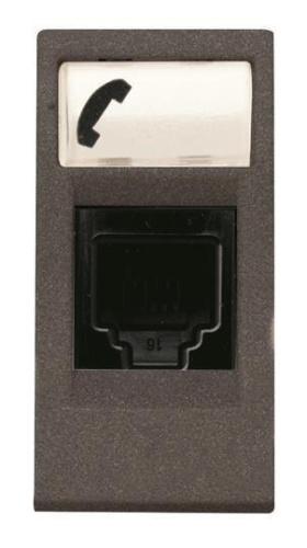 Розетка RJ12 ABB Zenit 3 кат антрацит 2CLA211760N1801 Розетка RJ12 ABB Zenit 3 кат антрацит 2CLA211760N1801