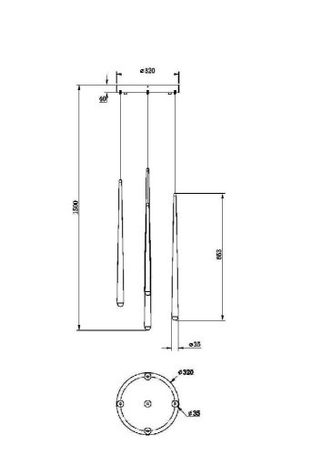 Подвесной светильник Maytoni MOD132PL-L30BSK
