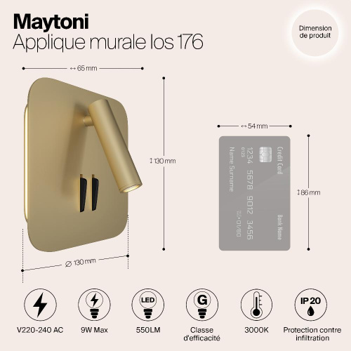 Светодиодный спот Maytoni Ios 176 C175-WL-01-6W-MG Светодиодный спот Maytoni Ios 176 C175-WL-01-6W-MG