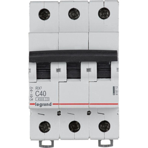 Выключатель автоматический модульный Legrand RX3 3П 40A 4,5кА AC 419712
