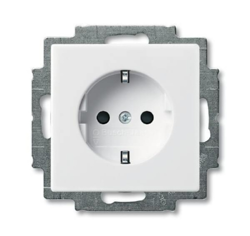 Розетка ABB Basic55 Schuko с/з 16A 250V со шторками безвинтовой зажим альпийский белый 2CKA002013A5278 Розетка ABB Basic55 Schuko с/з 16A 250V со шторками безвинтовой зажим альпийский белый 2CKA002013A5278