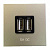Розетка 2хUSB ABB Zenit шампань 2CLA228500N1901