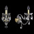 Бра Bohemia Ivele 1406B/1/195/XL G
