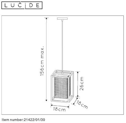 Подвесной светильник Lucide Sansa 21422/01/30