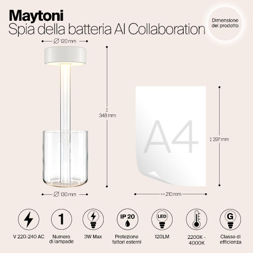 Аккумуляторный светильник Maytoni MOD229TL-L3W3K1