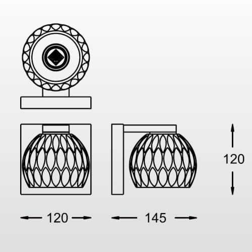 Настенный светильник Zumaline Aurelia W0404-01A-B5AC