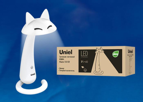 Настольная лампа Uniel TLD-532 White/LED/360Lm/4500K/Dimmer UL-00001461 Настольная лампа Uniel TLD-532 White/LED/360Lm/4500K/Dimmer UL-00001461