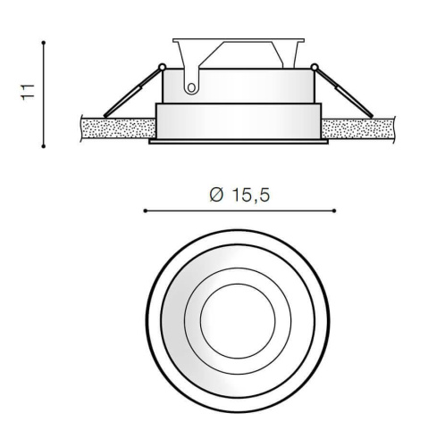 Встраиваемый светильник Azzardo Torres E111 AZ2684 Встраиваемый светильник Azzardo Torres E111 AZ2684