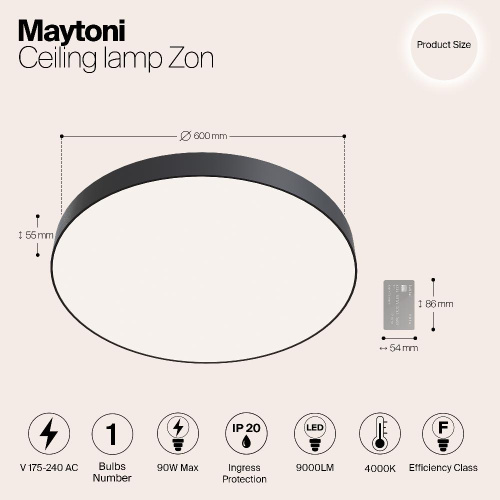Потолочный светодиодный светильник Maytoni Zon C032CL-L96B4K