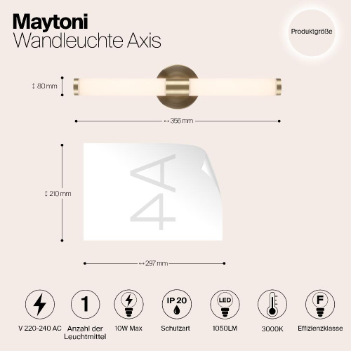 Бра Maytoni Technical Axis MOD106WL-L10G3K Бра Maytoni Technical Axis MOD106WL-L10G3K