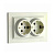 Розетка 2К+З двойная Mono Electric Despina 16A 250V винтовое подключение крем 102-170004-120