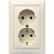 Розетка 2x2К+З Legrand Valena 16A 250V с/з со шторками винтовой зажим слоновая кость 774371