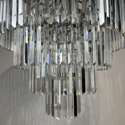 Люстра Rh 1920S Odeon Clear Glass Fringe Chandelier D80 Chrome By Imperiumloft
