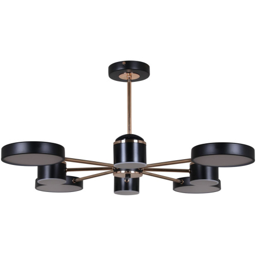 Потолочная светодиодная люстра Reluce 13289-4.3-08 Чёрный+Золотой хром