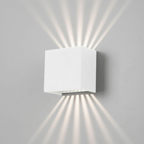 Уличный настенный светодиодный светильник Elektrostandard Sole 35149/D белый a058899