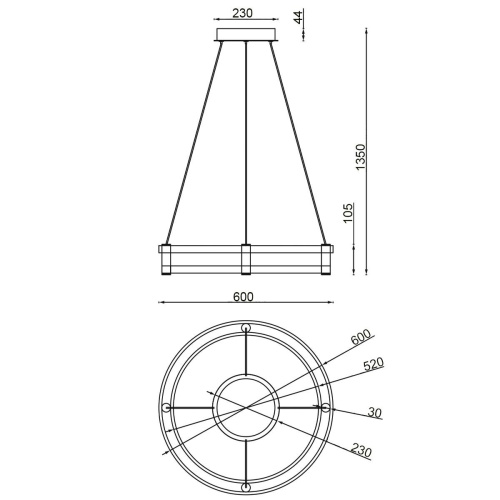 Подвесной светодиодный светильник Vele Luce Libertas VL7314P14