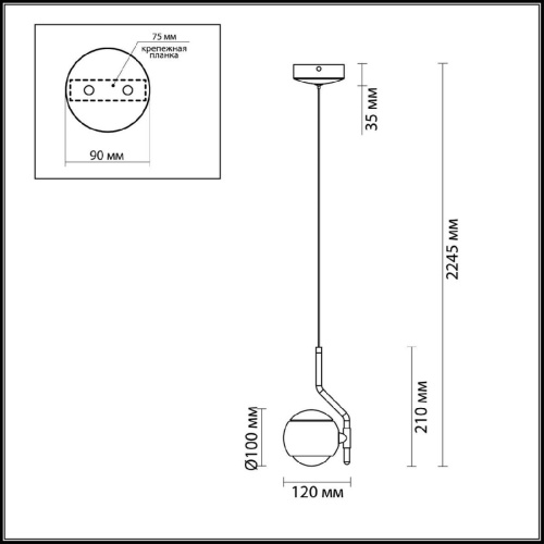 Подвесной светодиодный светильник Odeon Light Elon 3914/9L