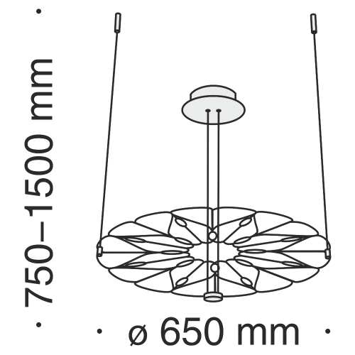 Подвесной светодиодный светильник Maytoni Volare MOD037PL-L16B