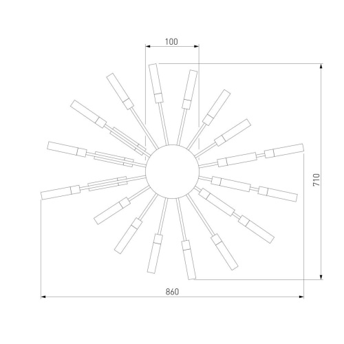 Потолочная люстра Bogates Bastone 573 Smart