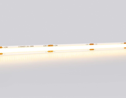 Светодиодная лента Ambrella Light 12W/m 480LED/m COB теплый белый 5M GS4701