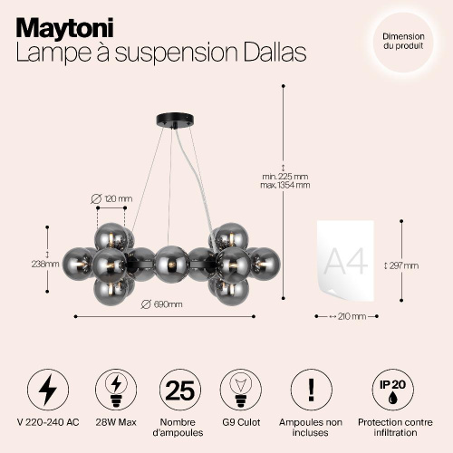 Подвесной светильник Maytoni MOD545PL-25B