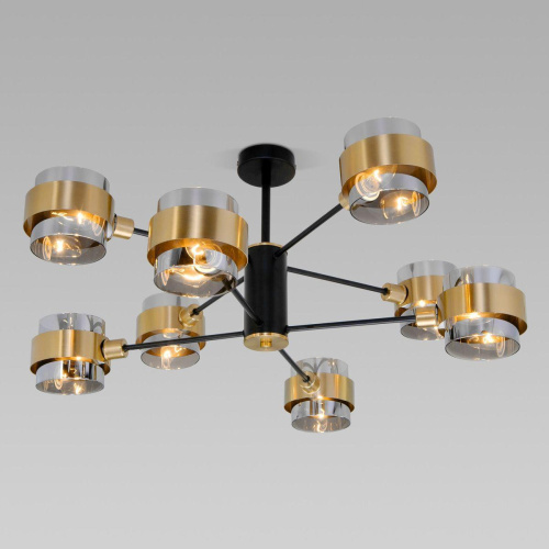Потолочная люстра Eurosvet Arcada 70127/8 черный/дымчатый Потолочная люстра Eurosvet Arcada 70127/8 черный/дымчатый