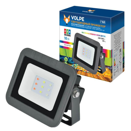 Прожектор светодиодный Volpe 10W RGB ULF-Q511 10W/RGB IP65 220-240В Black UL-00002561