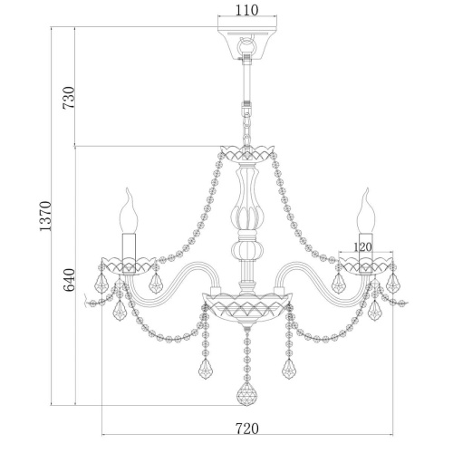 Подвесная люстра Rivoli Pensieri 1010-208 Б0037789 Подвесная люстра Rivoli Pensieri 1010-208 Б0037789