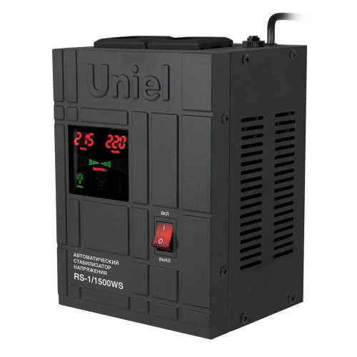 Стабилизатор напряжения Uniel 1500ВА RS-1/1500WS 07380 Стабилизатор напряжения Uniel 1500ВА RS-1/1500WS 07380