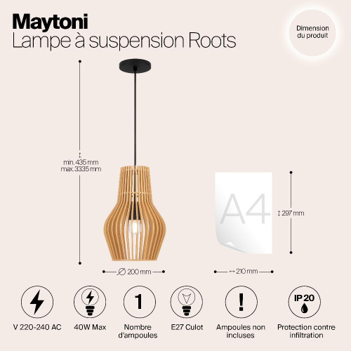 Подвесной светильник Maytoni MOD191PL-01W