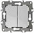 Выключатель двухклавишный ЭРА 12 10AX 250V Al Cu 12А-1004-01 Б0038585