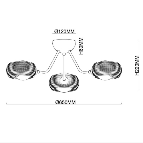 Потолочная люстра Rivoli Tadao 3084-303 Б0047715