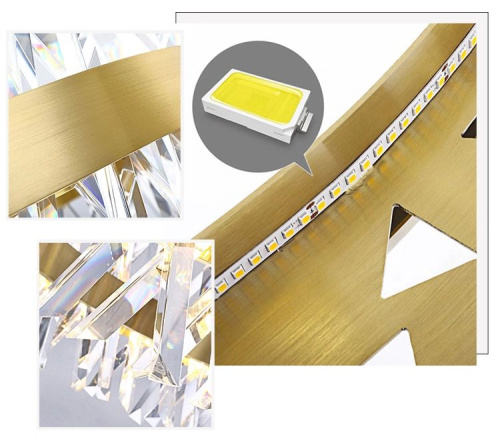 Люстра 9967P/R/D800 gold