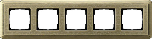 Рамка 5-постовая Gira ClassiX Art бронза 0215661