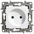 Розетка 2К Legrand Etika 16A 250V б/з винтовой зажим белая 672220
