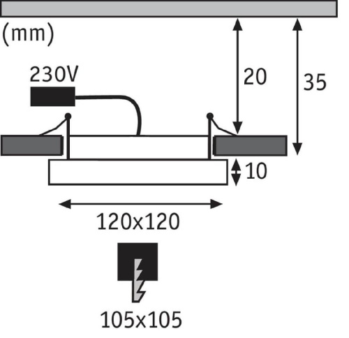 Встраиваемый светодиодный светильник Paulmann Panel Areo 92938