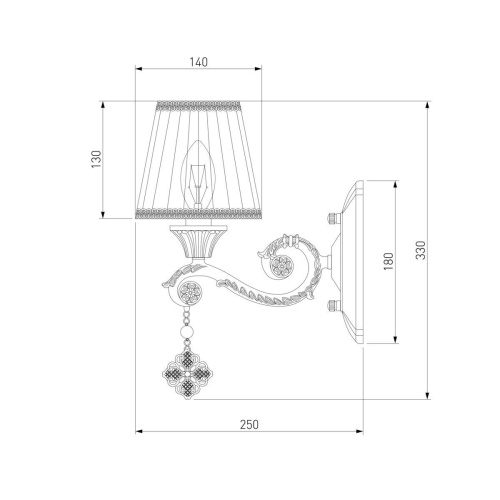 Бра Eurosvet 60042/1 античная бронза
