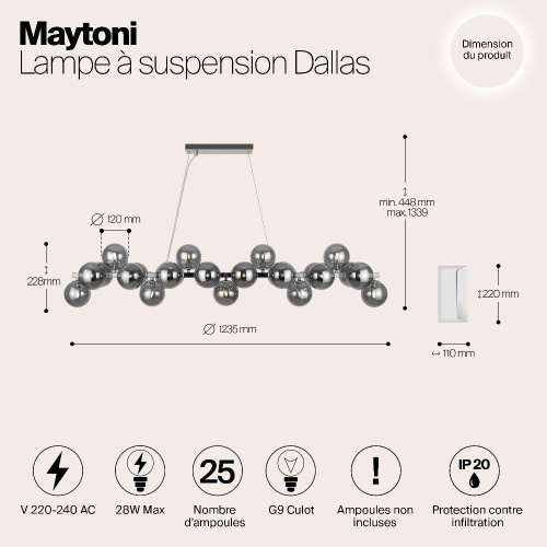 Подвесная люстра Maytoni Dallas MOD547PL-25CH