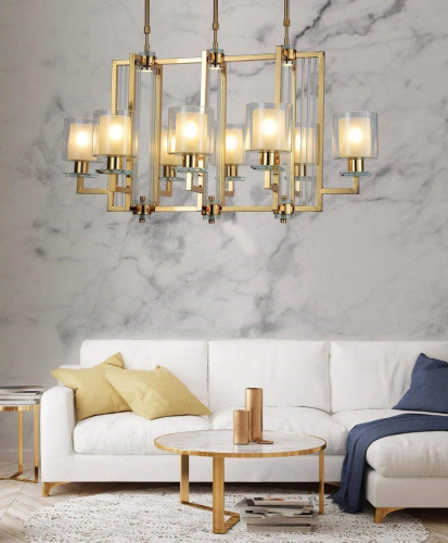 Подвесная люстра Lumina Deco Manhattan LDP 8012-8P F.GD Подвесная люстра Lumina Deco Manhattan LDP 8012-8P F.GD